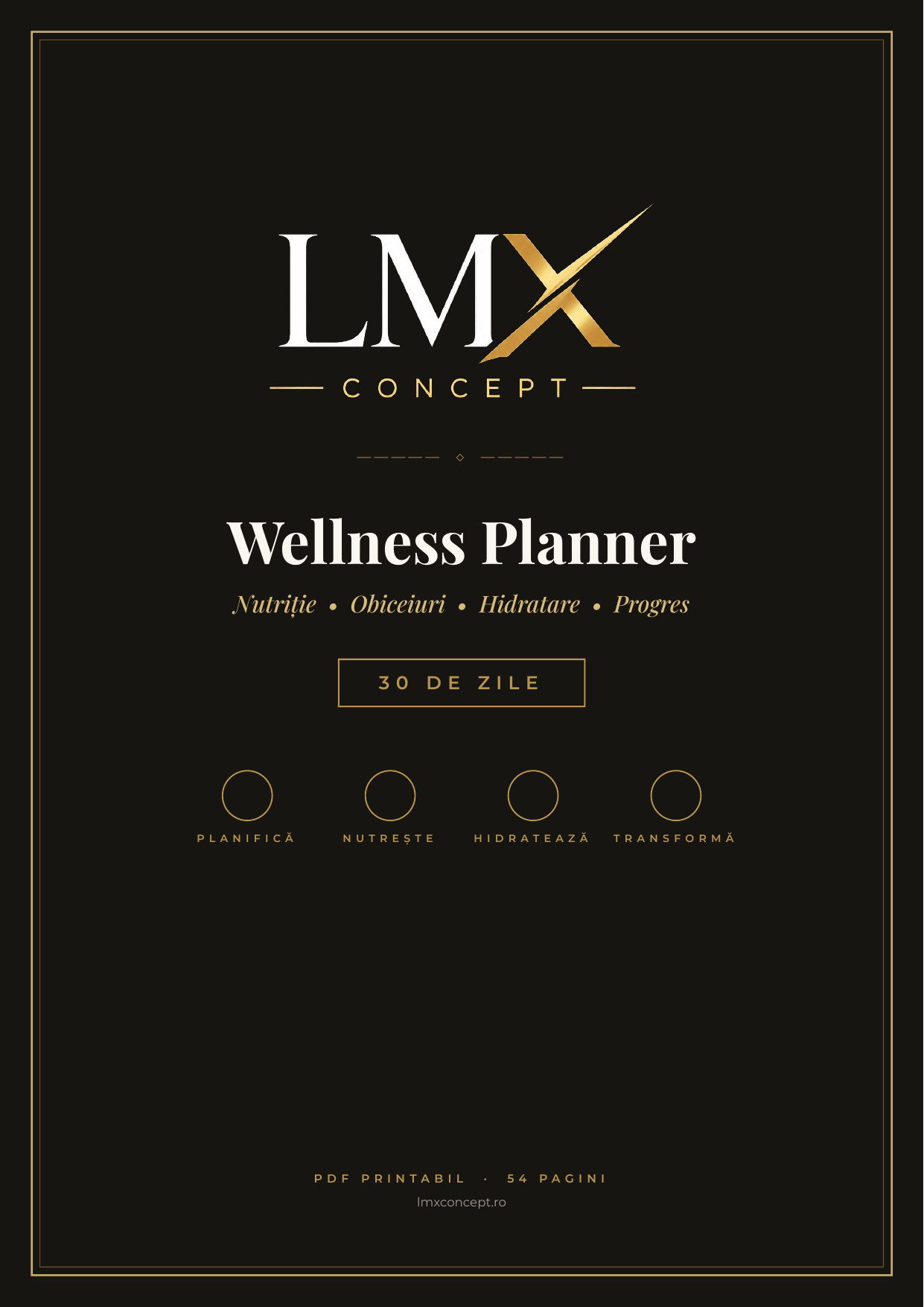 Planner Alimentar & Tracker de Obiceiuri – 30 de Zile (PDF Printabil A4) - LMX Concept